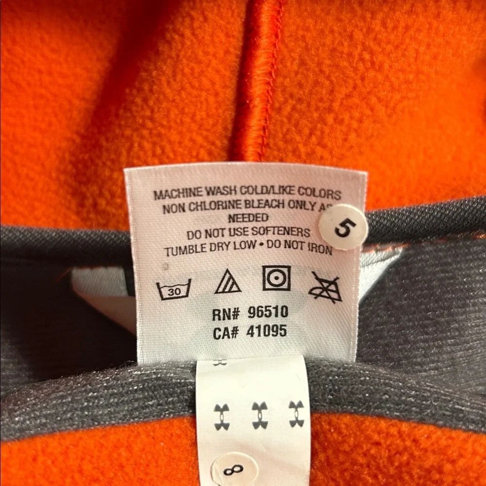 Under Armour Storm Vibrant Orange Zip-Up Jacket With Hood and Pockets Size M